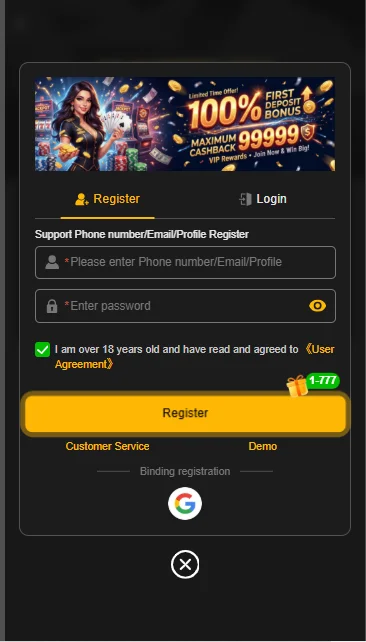 Play7778 Game Login