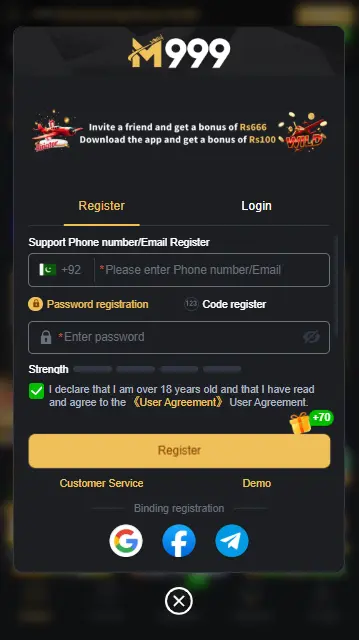 M999 Game Login